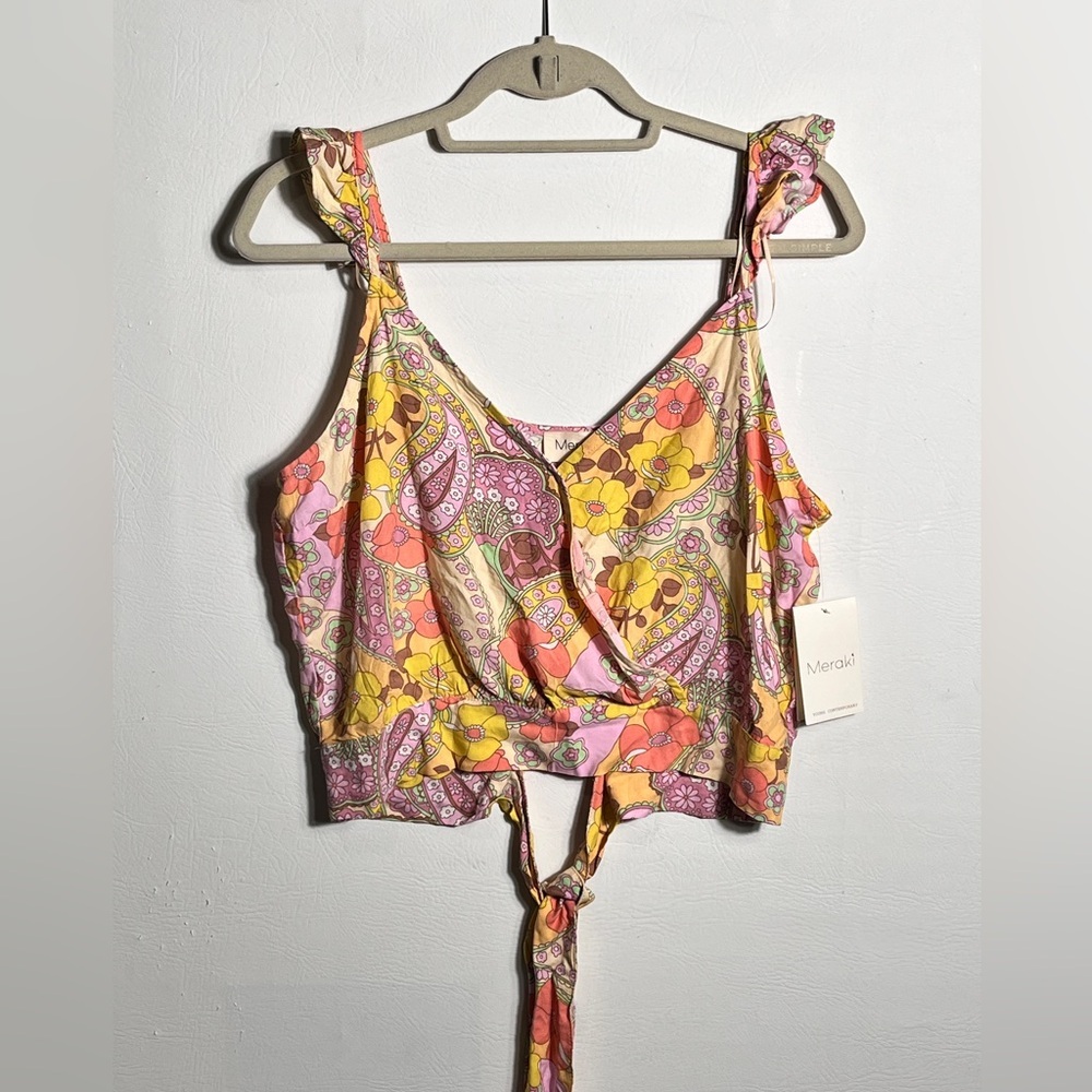 Meraki Multicolor Floral Top XL